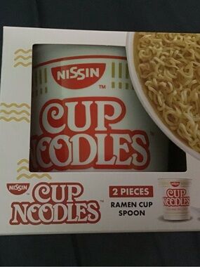 ISSI Red and White Cup Noodles Ramen Spoon Set - 2 Pieces